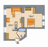 План апартаментов ID 387: Миллионная улица, 23
