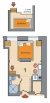 План апартаментов ID 375: Коломенская ул, 20