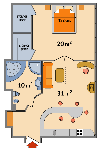 План апартаментов ID 170: Чайковского улица, 69