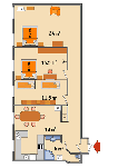 План апартаментов ID 244: Рубинштейна улица, 1